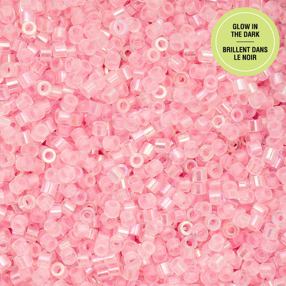 Cylin 11/0 Glow in the Dark AB - Pink