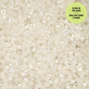 Cylin 11/0 Glow in the Dark AB - White to Sky