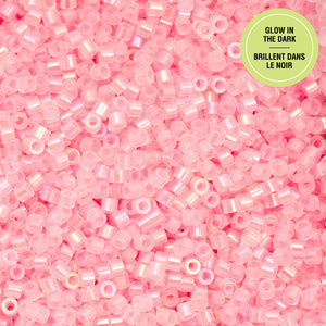 Cylin 11/0 Glow in the Dark AB - Pink Neon