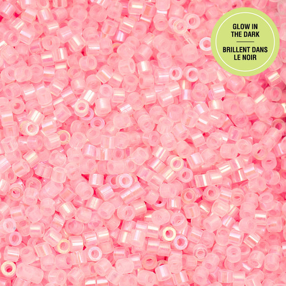 Cylin 11/0 Glow in the Dark AB - Pink Neon