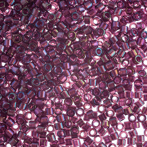Delica 11/0 Fancy Lined Eggplant