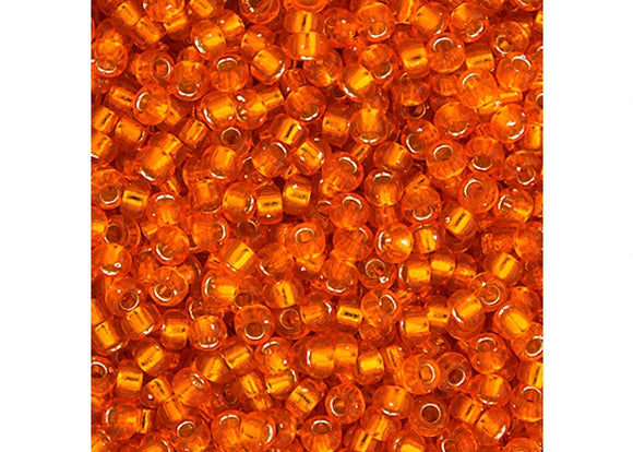 Orange Silver Lined - 15/0 Miyuki Seed Beads