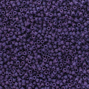 Delica 11/0 Frosted Glazed Purple Matte