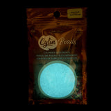 Cylin 11/0 Glow in the Dark - White to Turquoise