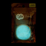 Cylin 11/0 Glow in the Dark AB - White to Turquoise