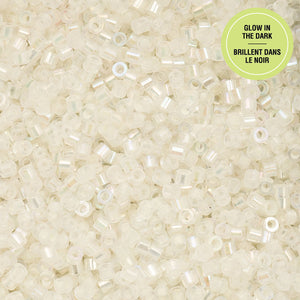 Cylin 11/0 Glow in the Dark AB - White to Green