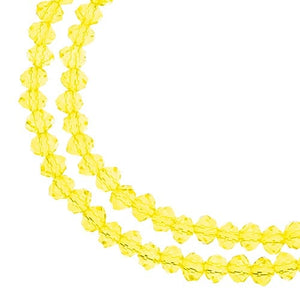 Crystal Lane Rondelle 3x4mm Yellow