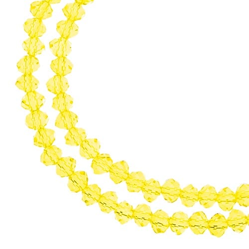 Crystal Lane Rondelle 3x4mm Yellow