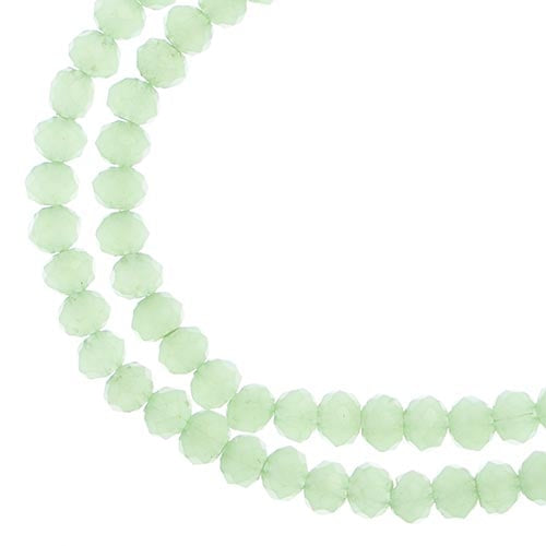 Crystal Lane Rondelle 3x4mm Opaque Light Green