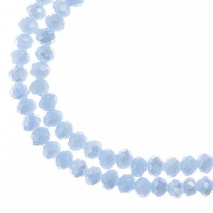 Crystal Lane Rondelle 3x4mm Opaque Light Periwinkle