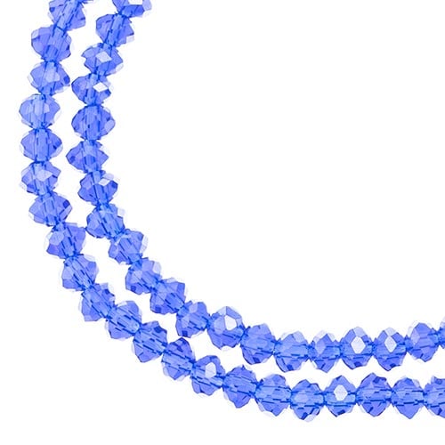 Crystal Lane Rondelle 3x4mm Transparent  Sapphire AB