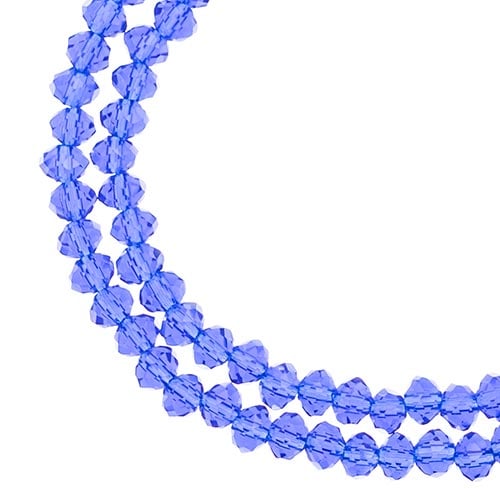 Crystal Lane Rondelle 3x4mm Dark Sapphire