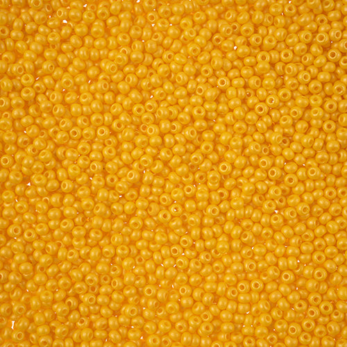Czech 11/0 Permalux Dyed Chalk Dark Yellow
