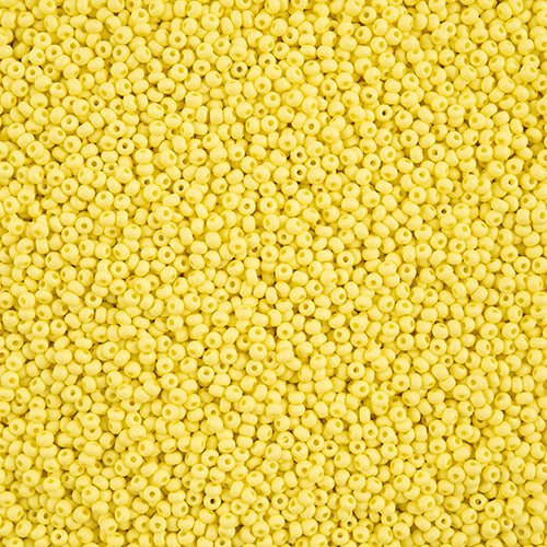 Czech 11/0 Permalux Dyed Chalk Light Yellow Matte