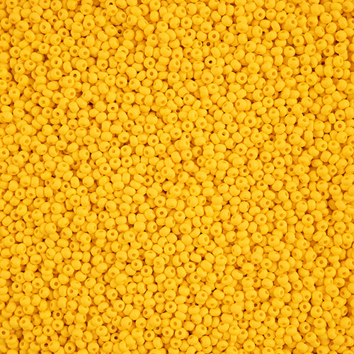 Czech 11/0 Permalux Dyed Chalk Dark Yellow Matte