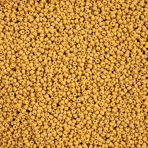 Czech 11/0 Permalux Dyed Chalk Yellow-Brown Matte