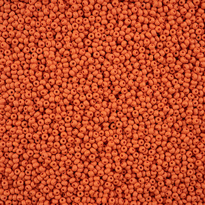 Czech 11/0 Permalux Dyed Chalk Orange Matte