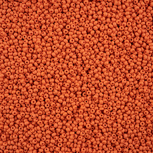 Czech 11/0 Permalux Dyed Chalk Orange Matte
