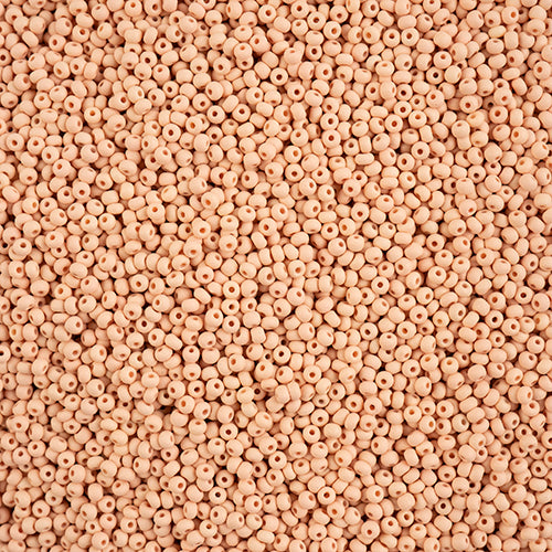 Czech 11/0 PermaLux Dyed Chalk Apricot Matte