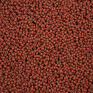 Czech 11/0 PermaLux Dyed Chalk Brown Matte