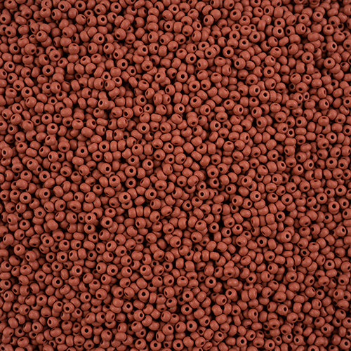 Czech 11/0 PermaLux Dyed Chalk Brown Matte