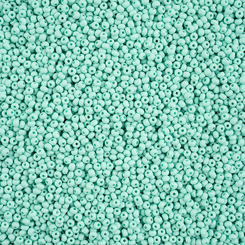 Czech 11/0 PermaLux Dyed Chalk Mint Matte