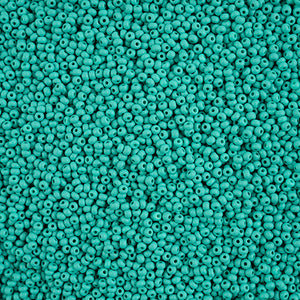 Czech 11/0 PermaLux Dyed Chalk Sea Green Matte