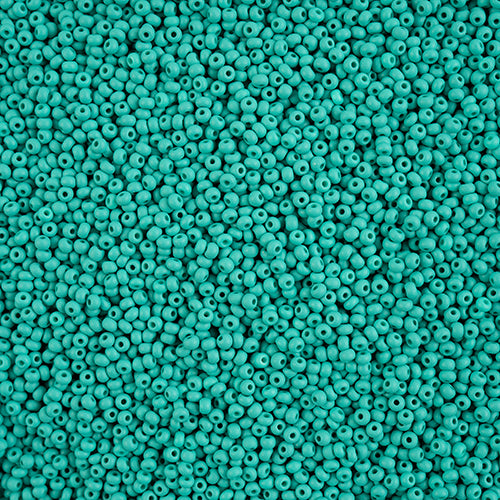 Czech 11/0 PermaLux Dyed Chalk Sea Green Matte