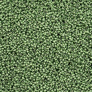Czech 11/0 Seafoam Green Terra Metallic Matte