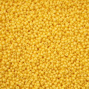 Czech 11/0 Yellow Chalk Dyed Solgel