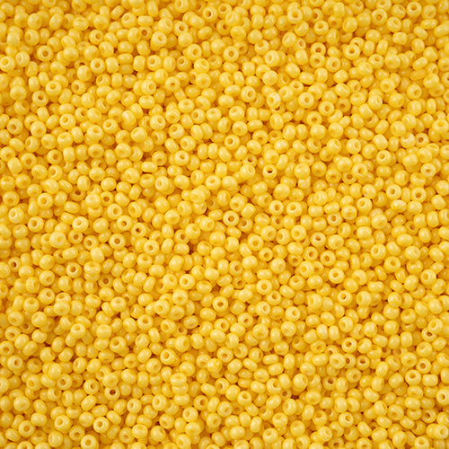 Czech 11/0 Yellow Chalk Dyed Solgel