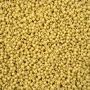 Czech 11/0 Mustard Dyed Chalk Solgel