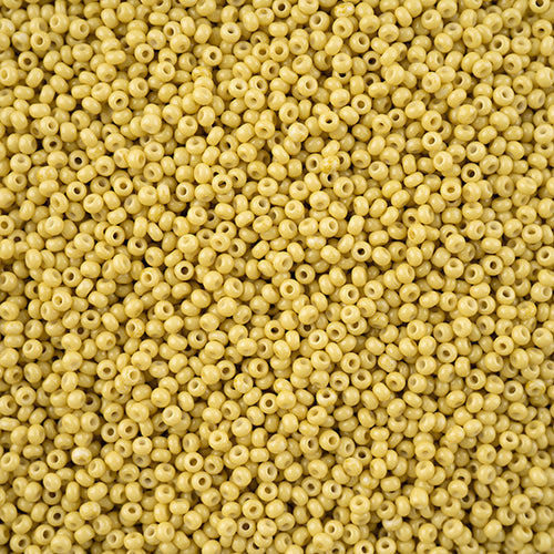 Czech 11/0 Mustard Dyed Chalk Solgel
