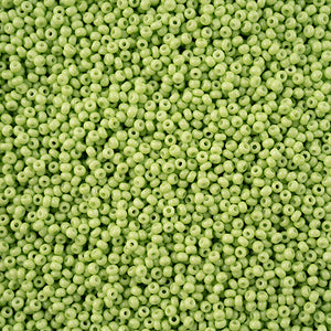 Czech 11/0 Green Chalk Dyed Solgel
