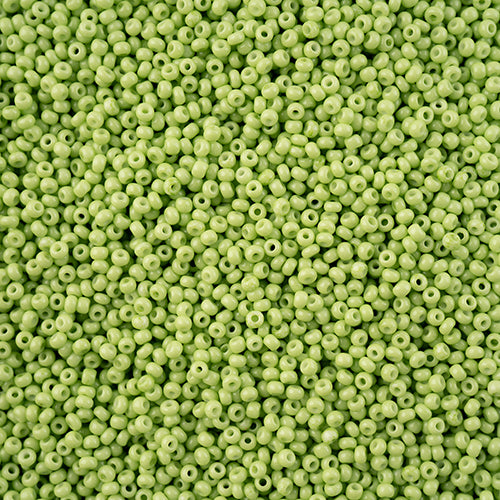 Czech 11/0 Green Chalk Dyed Solgel