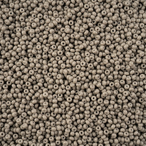 Czech 11/0 Grey Chalk Dyed Solgel