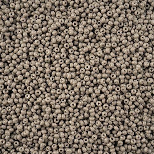 Czech 11/0 Grey Chalk Dyed Solgel