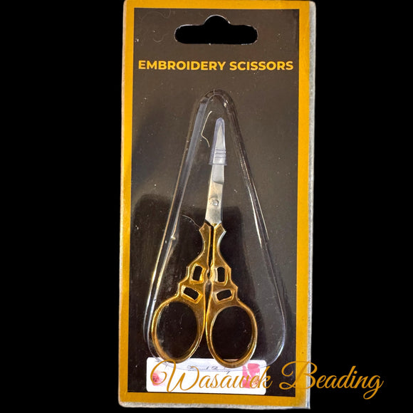 Gold Plated Fancy Beading Scissors