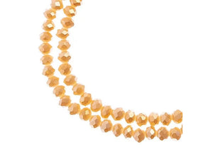 Rondelle 1.5x2.5mm Opaque Light Champagne Luster
