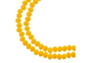 Rondelle 1.5x2.5mm Opaque Yellow