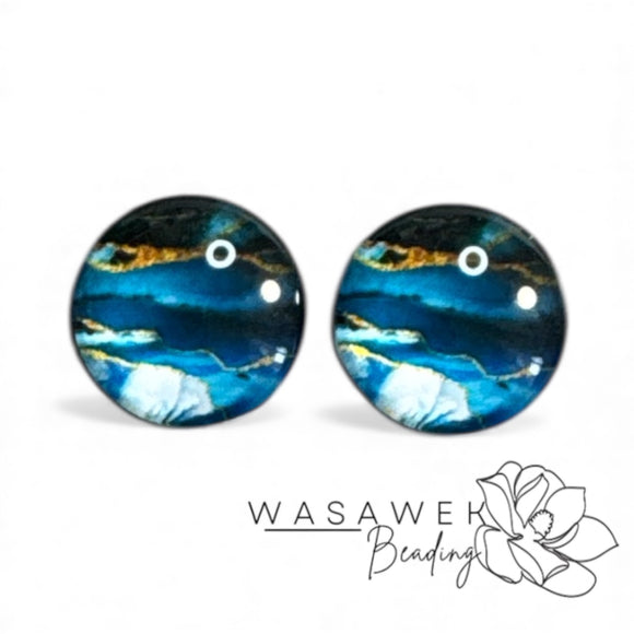 Marble Blue and Gold