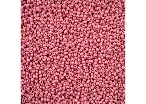 Czech 11/0 Dark Pink Chalk Dyed Solgel