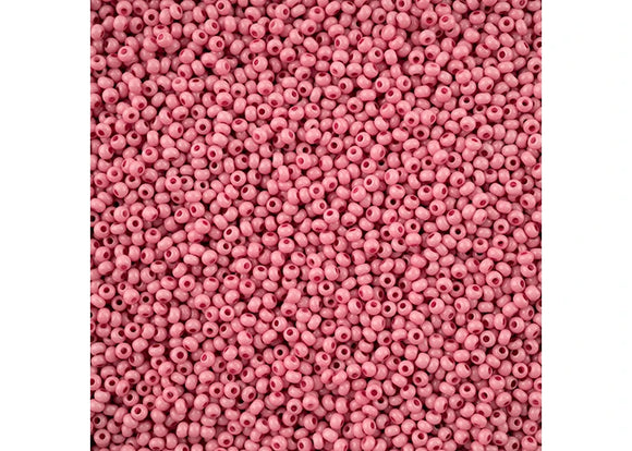 Czech 11/0 Dark Pink Chalk Dyed Solgel