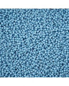 Czech 11/0 Light Blue Chalk Dyed Solgel