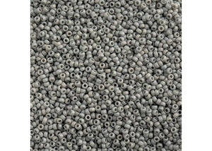 Frosted Glazed Rainbow Grey Matte AB - 15/0 Miyuki Seed Beads