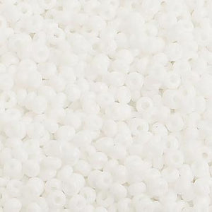 Czech Seed Bead White Opaque 10/0