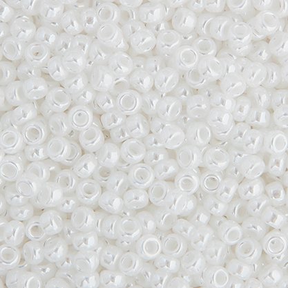 Miyuki 11/0 White Pearl Opaque Luster – Wasawek Beading