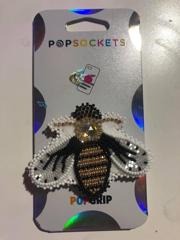 Bee earrings and Pop Socket