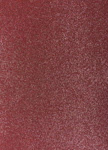 Dark Red - Glitter Leatherette Backing 6x8 inches