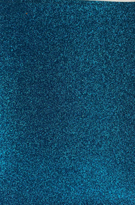 Turquoise - Glitter Leatherette Backing 6x8 inches